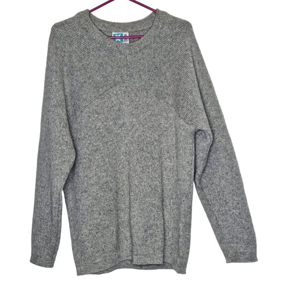 Norsewear Mens Fishermans Thick Wool Sweater Gray Grey Sz L Made In‎ New Zealand - Picture 1 of 9